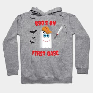 Boo's on First Base Funny Halloween Hoodie